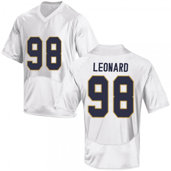 Harrison Leonard Notre Dame Fighting Irish NCAA Youth #98 White Game College Stitched Football Jersey ADD2355SW